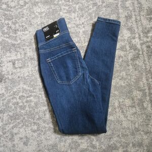 INC Women's High-Rise Pull-On Skinny Jeans Dark Wash Size 2